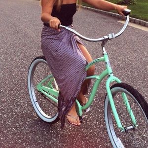 Long free people split leg skirt